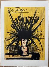 Lithographie de Bernard BUFFET  " La Tulipe   "