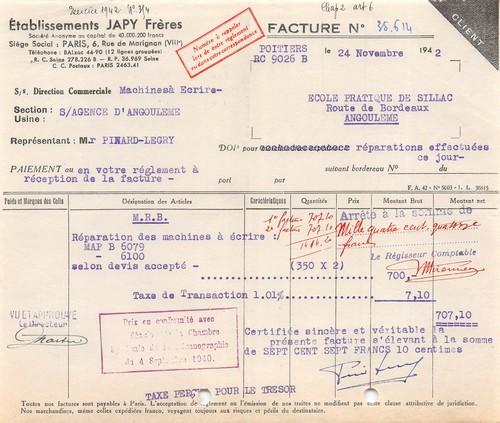 1942 ets japy freres - 1942, a