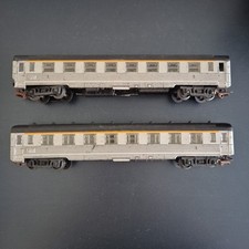 2x Jouef HO Voiture Train Voyageurs Intercite Vintage Modelisme Ferroviaire