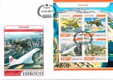 ENVELOPPE CONCORDE  BLOC DJIBOUTI 2017