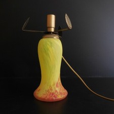 Pied lampe éclairage pâte verre cuivre bronze déco art nouveau Mathias N4273