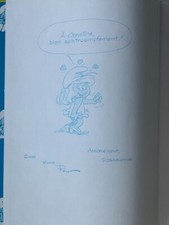 Peyo - schtroumpfs smurfs - album "La schtroumpfette" dédicacé studio Peyo