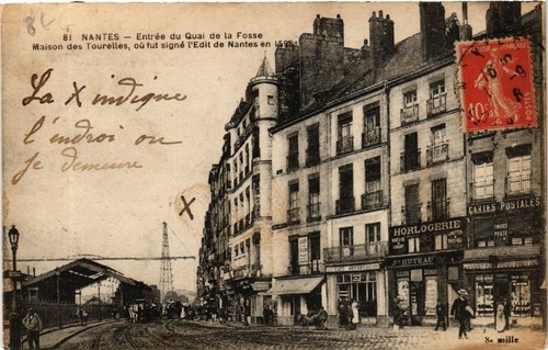 Cpa nantes entrée - entrée, du