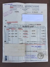 Ancienne facture / Bonneterie