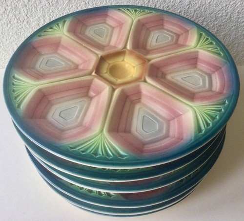 Assiettes huîtres fives - 6, à
