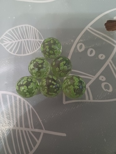 Lot billes pépite vertes - 6,