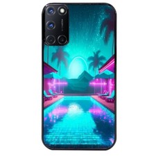 Coque noire pour Oppo A72 4G hawaii piscine