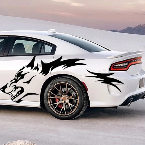 Sticker voiture loup pour - sticker,