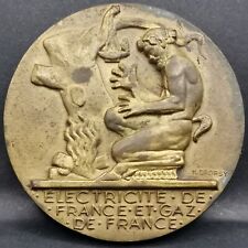 MEDAILLE BRONZE EDF GDF ELECTRICITE ET GAZ DE FRANCE / 55mm 73g