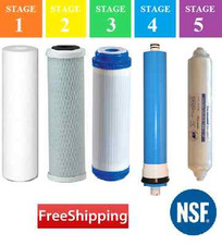 5 Stage Reverse Osmosis FULL Replacement Water Filter Kit with 100 GPD Membrane 