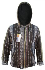 Veste D'Hiver En Coton Gheri Doublée En Fleece Multicolore Hoodie Bohémien