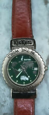  VINTAGE KICKERS MONTRE BRACELET CUIR MAPPE MONDE SAFARI TRAVEL IN THE WORLD