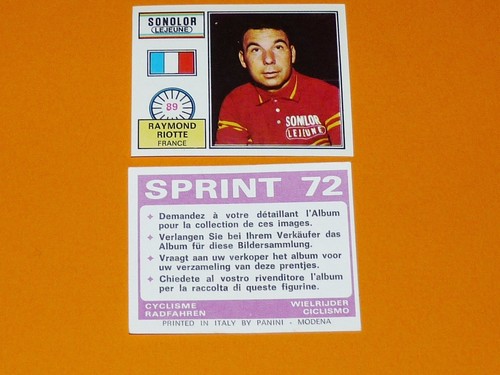 Panini sprint cyclisme 1972 - sprint,