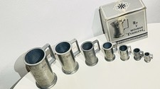 Série De Mesures En Étain 95% Ancienne Made In Italy Avec Boîte D’origine.