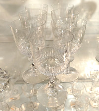 Lot 7 verres à eau en cristal