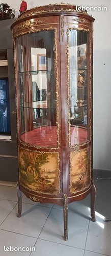 Vitrine bombée vernis martin - vitrine,