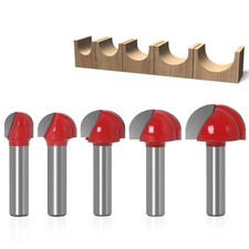 5 Pièces Fraise à Fond Rond