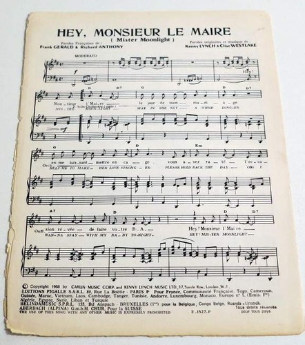 Partition vintage sheet music