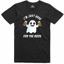 Costume D'Halloween Juste Ici Pour Les Boos T-Shirt Drôle 100% Coton