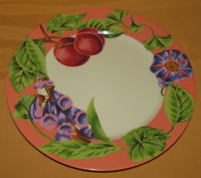Assiette plate porcelaine Jammet Seignolles Limoges Plaisir d'été décor floral