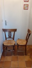 Paire de chaises Paillées