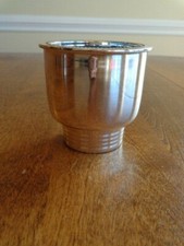 W & S BLACKINTON SILVER PLATE CUP W/BLUE ENAMEL LINING