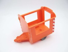 PLAYMOBIL (Q31c09) CHANTIER - Roulotte Orange Vintage 3207 3474 (En l'état) 