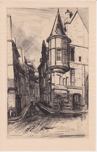 Herscher eau forte - e.herscher,,