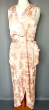 Robe chambre longue satin rose viscose H&M Taille S FR36 US4 UK8 EUR34