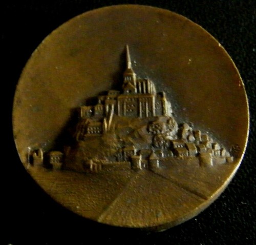 Medaille bronze mont saint - mont,