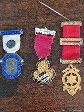 TROIS MEDAILLES  ANGLAISES  FRANC- MACONNERIE