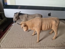 Lot de 2 santons  l'ane et le