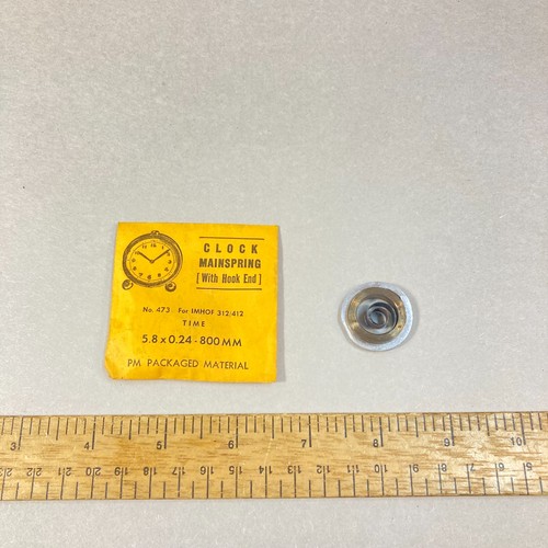 Clock mainspring hook end - hook,