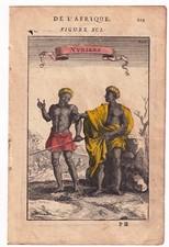 Gravure XVIIe Nubie Nubien Egypte Egypt Nubia Africa Afrique 1683 
