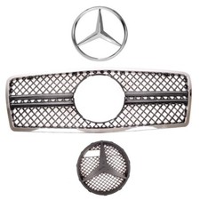 GRILLE DE CALANDRE MERCEDES CLASSE E W210 LOOK AMG PHASE 1 DE 04/1995 A 08/1999