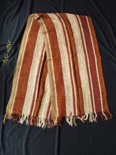 Lamba Landy Châle Écharpe soie sauvage De Madagascar Marron Et Beige SoaBoutik