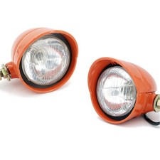 Lot Phares Avant Gauche et droit Orange pour Tracteur CNH 5118925 compatible ave