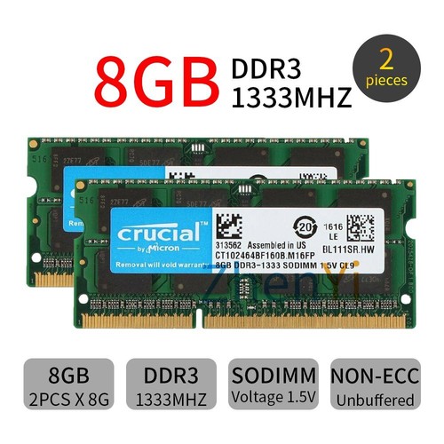 Crucial 16go 8go ddr3 - 16go,