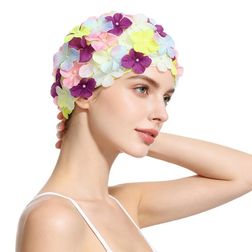 Bonnet bain à fleurs - 3d,