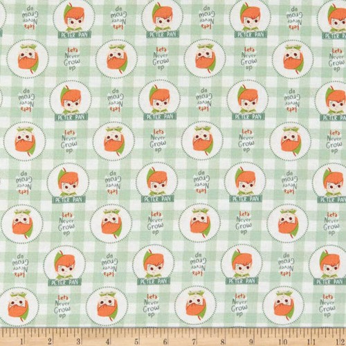 Peter pan plaid badges green - pan,