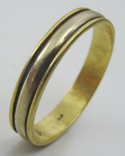 Alliance en or jaune et blanc