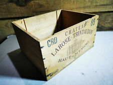 ANCIENNE CAISSE EN BOIS A VIN CHATEAU LA ROSE TRINTAUDON HAUT MEDOC 88