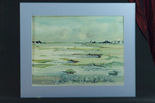 Large antique painting boat