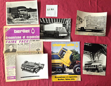 N°21919 / BERLIET   3 dépliants + 6 photos + 5 revues  1957-1975
