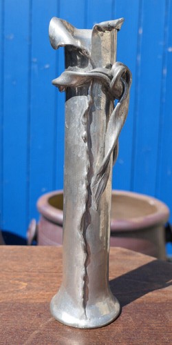 Vase soliflore etain argente - vase,