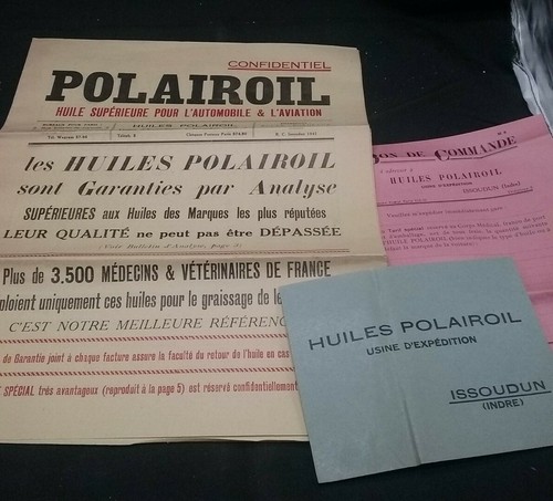 Ancien depliant pub polaroil - ancien,