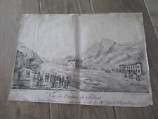 GRANDE GRAVURE 1800 VUE DE L'ENTREE DE TOULOUSE TOLOSA DUC D'ANGOULEME LOVERDO