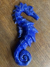 HIPPOCAMPE EN PLÂTRE VERNISSE