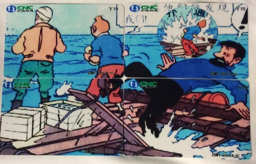 Tintin puzzle lot - lot, telecartes