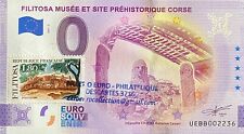 BILLET 0 EURO PHILATHELIQUE FILITOSA MUSEE CORSE  2020  NUMERO DIVERS